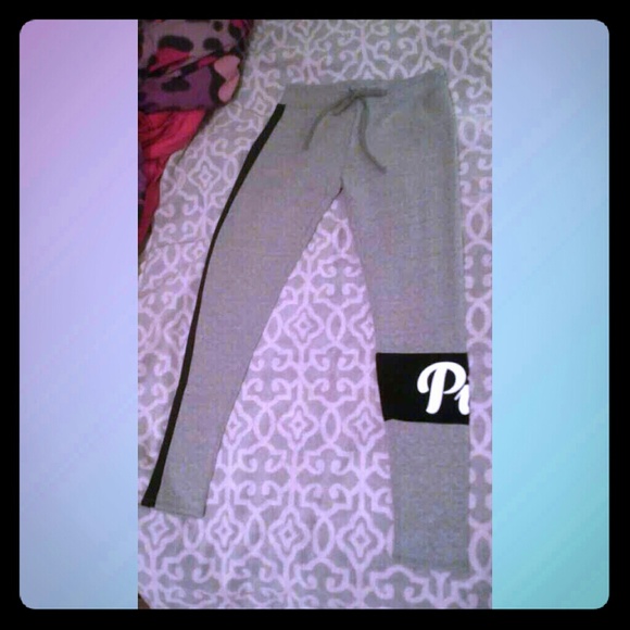 PINK Victoria's Secret Pants - Pink Victoria's secret brand sweat pants gray